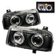 LED Halo Black Projector Headlights <br>93-98 Volkswagen Jetta