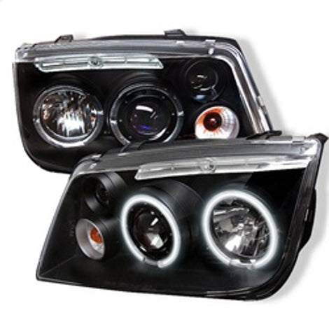 CCFL Halo Black Projector Headlights <br>99-05 Volkswagen Jetta