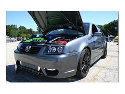DRL Black Projector Headlights <br>99-05 Volkswagen Jetta