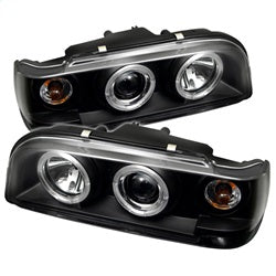 LED Halo Black Projector Headlights <br>93-97 Volvo 850