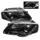DRL Black Projector Headlights <br>06-08 Volkswagen Passat