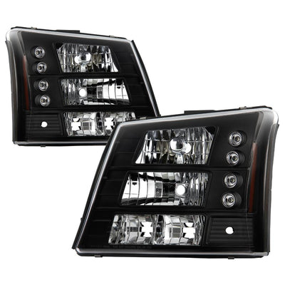 Black Crystal Headlights 1PC W/ Bumper Lights <br>03-06 Chevy Silverado 1500, 2500 ,3500 HD
