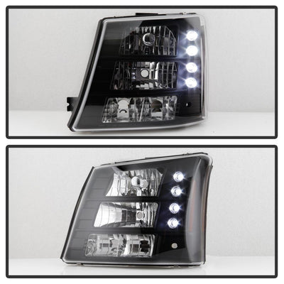 Black Crystal Headlights 1PC W/ Bumper Lights <br>03-06 Chevy Silverado 1500, 2500 ,3500 HD