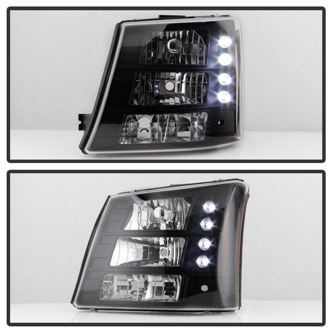 Black Crystal Headlights 1PC W/ Bumper Lights <br>03-06 Chevy Silverado 1500, 2500 ,3500 HD
