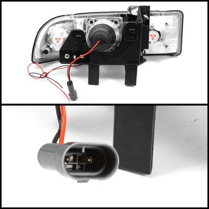 Black Crystal Headlights <br>98-05 Chevrolet Blazer 98-04 Chevrolet S10