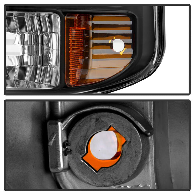 Black Crystal Headlights 1PC W/ Bumper Lights <br>99-02 Chevy Silverado 1500, 2500, 01-02 3500
