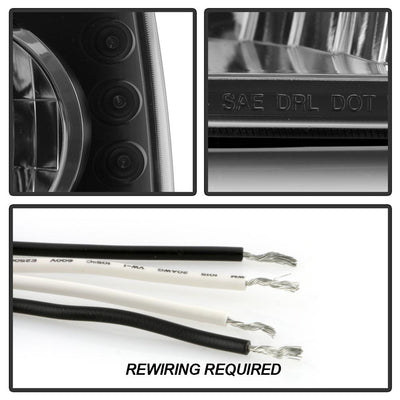 Black Crystal Headlights 1PC W/ Bumper Lights <br>99-02 Chevy Silverado 1500, 2500, 01-02 3500