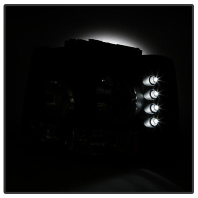 Black Crystal Headlights 1PC W/ Bumper Lights <br>99-02 Chevy Silverado 1500, 2500, 01-02 3500