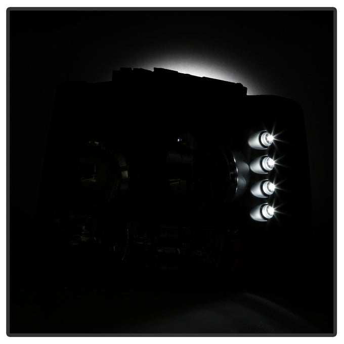 Black Crystal Headlights 1PC W/ Bumper Lights <br>99-02 Chevy Silverado 1500, 2500, 01-02 3500