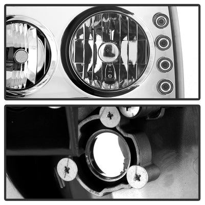 Chrome Crystal Headlights 1PC W/ Bumper Lights <br>99-02 Chevy Silverado 1500, 2500, 01-02 3500