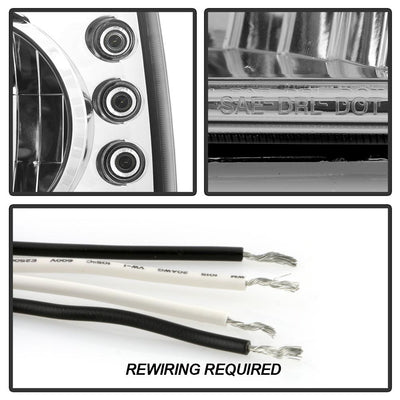 Chrome Crystal Headlights 1PC W/ Bumper Lights <br>99-02 Chevy Silverado 1500, 2500, 01-02 3500