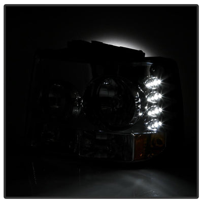 Chrome Crystal Headlights 1PC W/ Bumper Lights <br>99-02 Chevy Silverado 1500, 2500, 01-02 3500