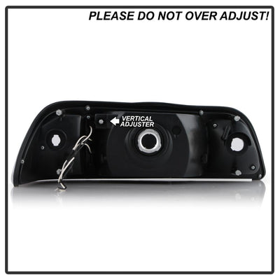 Black Crystal Headlights <br>87-93 Ford Mustang