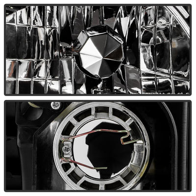 Black Crystal Headlights <br>93-97 Honda Civic del Sol