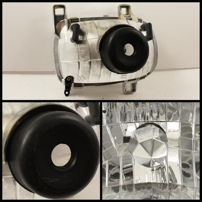 Chrome Crystal Headlights <br>93-95 Mazda RX-7