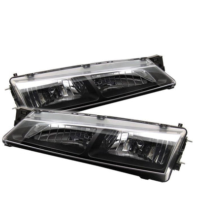 Black Crystal Headlights <br>97-98 Nissan 240SX