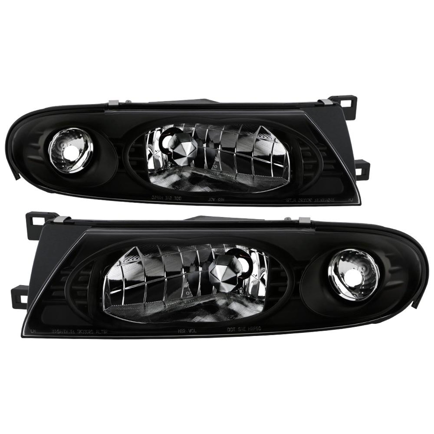 Black Crystal Headlights <br>93-97 Nissan Altima