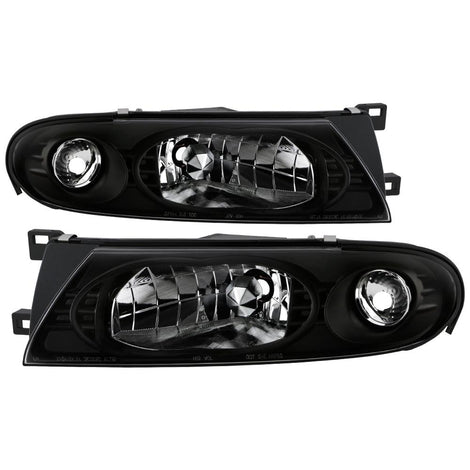 Black Crystal Headlights <br>93-97 Nissan Altima