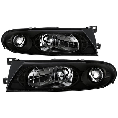 Black Crystal Headlights <br>93-97 Nissan Altima