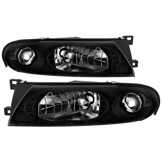 Black Crystal Headlights <br>93-97 Nissan Altima