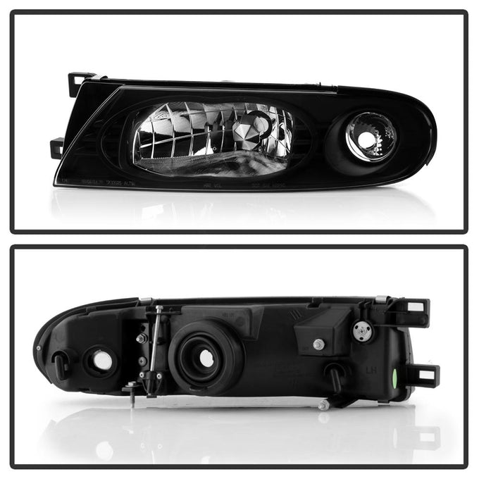 Black Crystal Headlights <br>93-97 Nissan Altima
