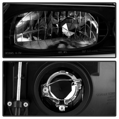 Black Crystal Headlights <br>93-97 Nissan Altima