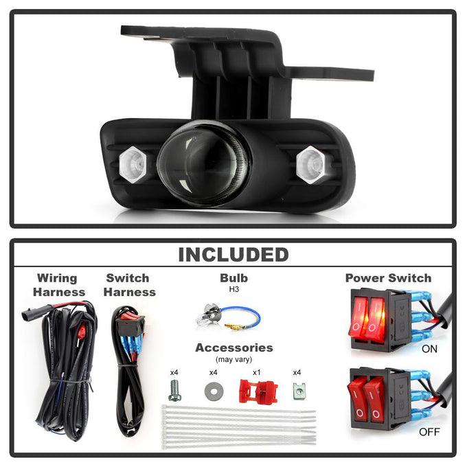 Smoke Projector Fog Lights w/Switch <br>99-02 Chevy Silverado 1500, 2500, 01-02 3500
