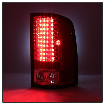 Red Clear LED Tail Lights <br>07-13 GMC Sierra 1500 07-14 GMC Sierra 2500 HD Sierra 3500 HD
