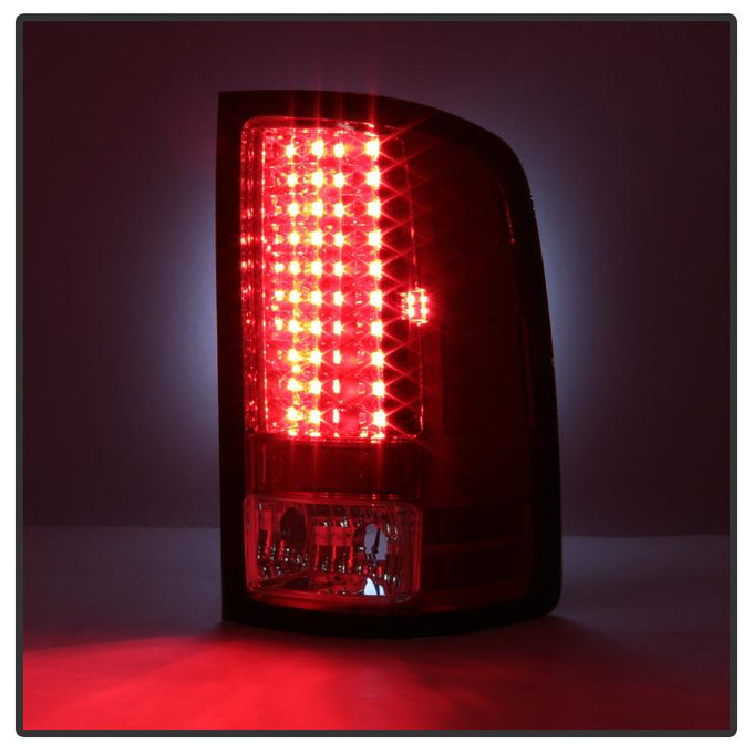 Red Clear LED Tail Lights <br>07-13 GMC Sierra 1500 07-14 GMC Sierra 2500 HD Sierra 3500 HD