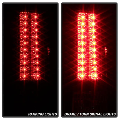 Red Clear LED Tail Lights <br>07-13 GMC Sierra 1500 07-14 GMC Sierra 2500 HD Sierra 3500 HD