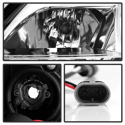 DRL Chrome Projector Headlights <br>05-10 Mercedes-Benz SLK350 SLK55 AMG SLK200