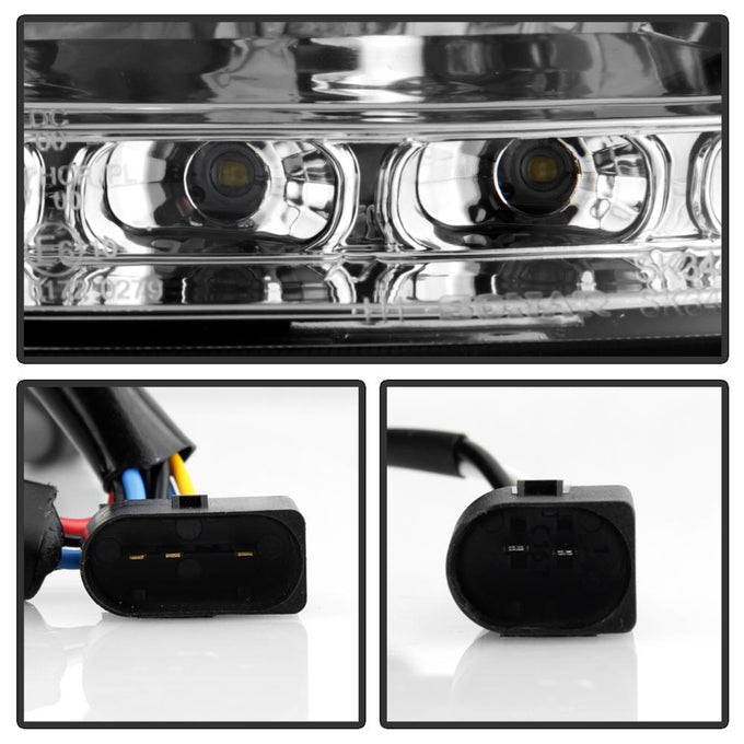 DRL Chrome Projector Headlights <br>05-10 Mercedes-Benz SLK350 SLK55 AMG SLK200