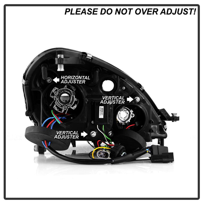 DRL Black Projector Headlights <br>05-10 Mercedes-Benz SLK350 SLK55 AMG SLK200