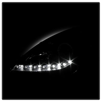 DRL Black Projector Headlights <br>05-10 Mercedes-Benz SLK350 SLK55 AMG SLK200