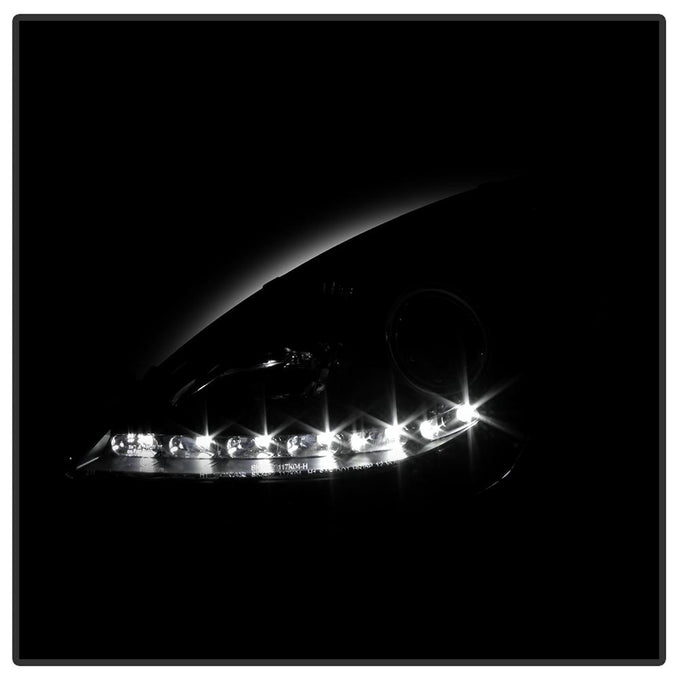 DRL Black Projector Headlights <br>05-10 Mercedes-Benz SLK350 SLK55 AMG SLK200