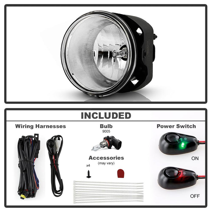 Clear OEM Fog Lights w/Switch <br>05-08 Chrysler 300