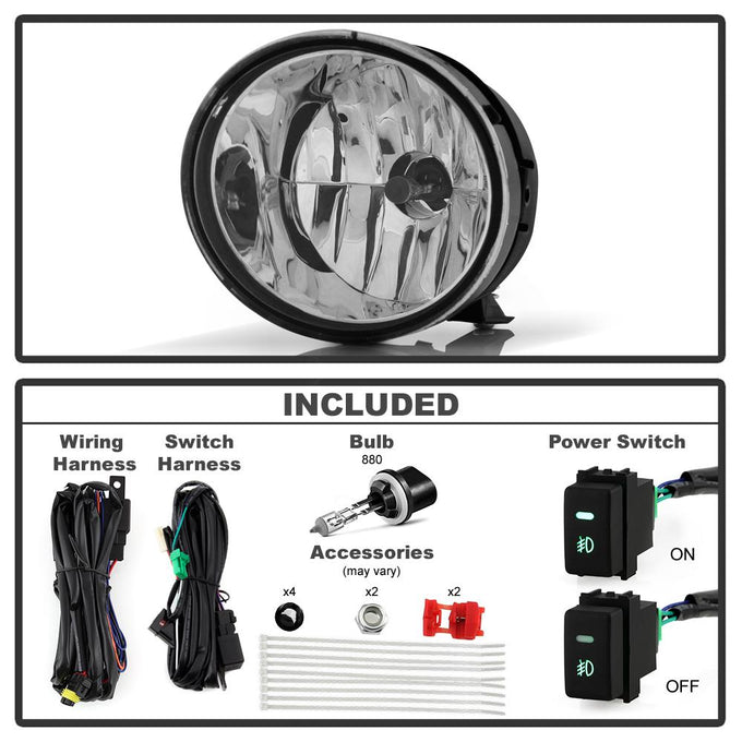 Clear OEM Fog Lights w/Switch <br>05-12 Nissan Armada 04-15 TITAN 2004 Pathfinder Armada