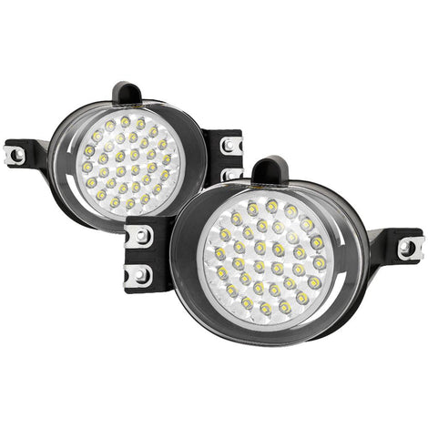 Clear LED Fog Lights w/Switch <br>02-08 Dodge Ram 1500 Ram 3500 Ram 2500 04-06 Durango