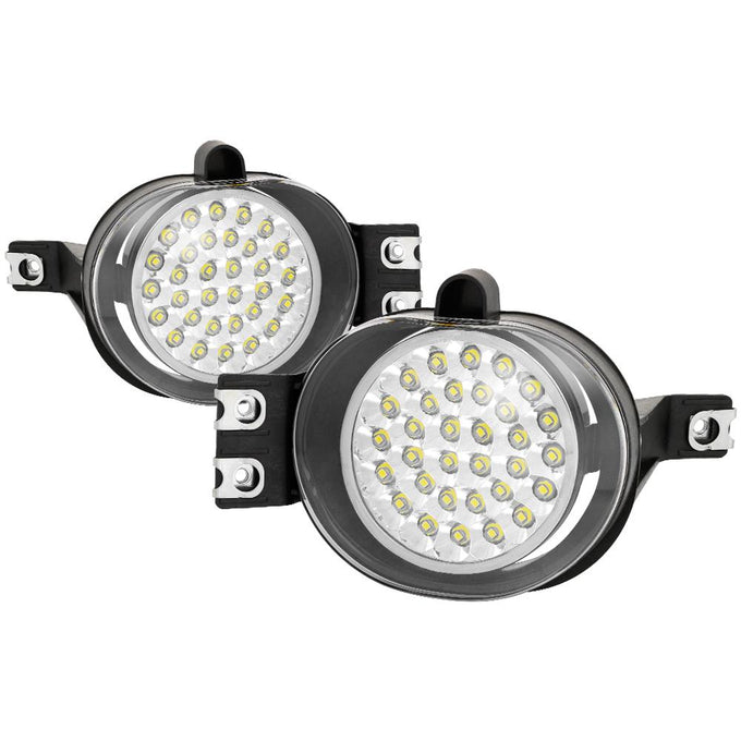 Clear LED Fog Lights w/Switch <br>02-08 Dodge Ram 1500 Ram 3500 Ram 2500 04-06 Durango