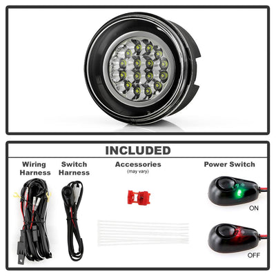 Clear LED Fog Lights w/Switch <br>, 06-08 Chrysler 300