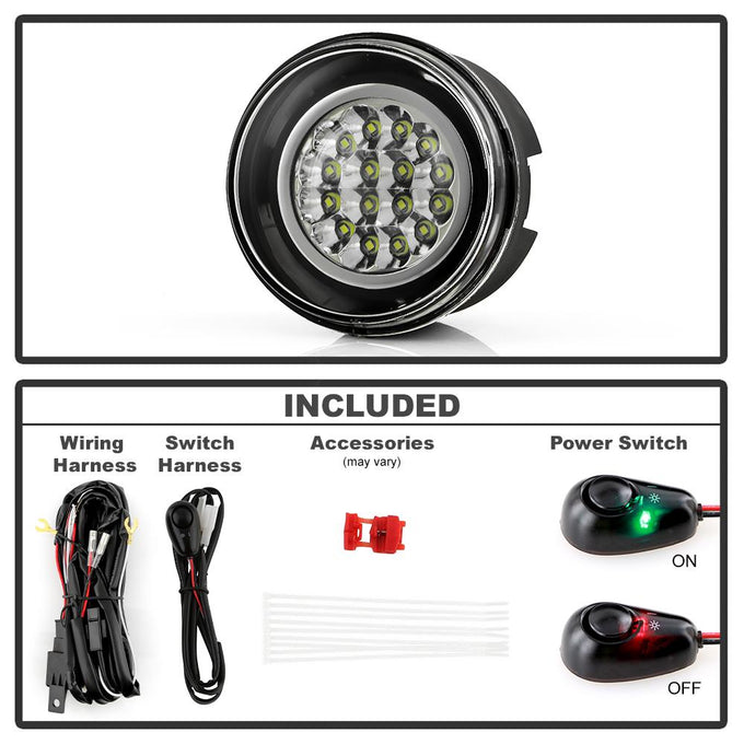 Clear LED Fog Lights w/Switch <br>, 06-08 Chrysler 300
