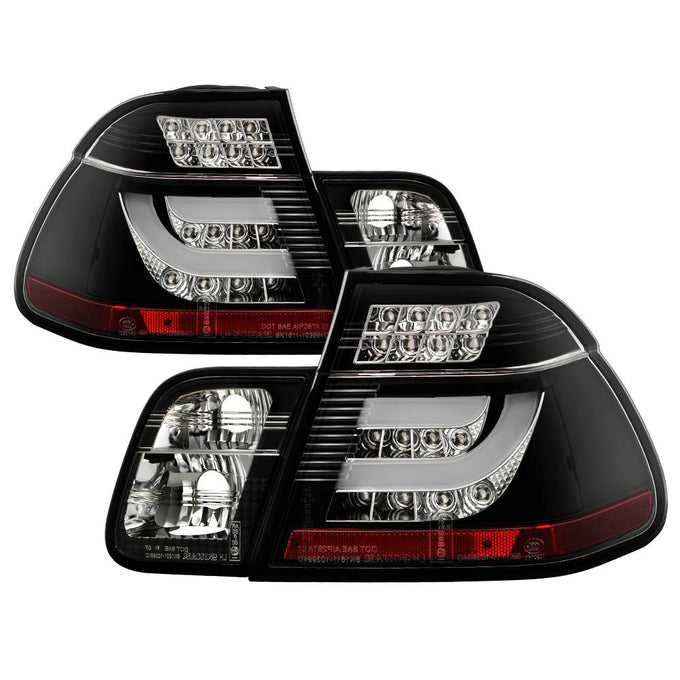 Black LED Tail Lights <br>02-05 BMW 325i 325xi 330i 330xi 320i
