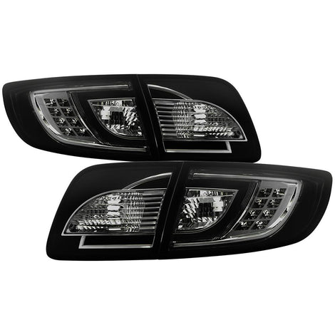Smoke LED Tail Lights <br>04-08 Mazda 3