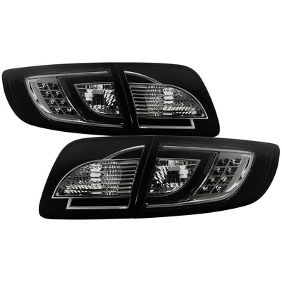 Smoke LED Tail Lights <br>04-08 Mazda 3