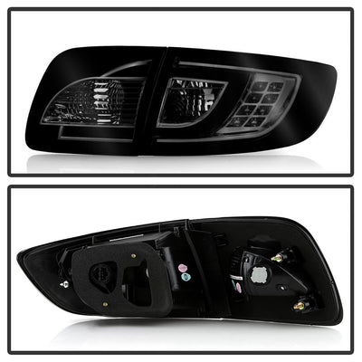 Smoke LED Tail Lights <br>04-08 Mazda 3