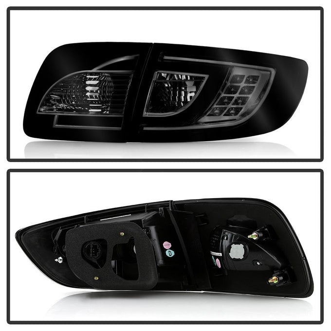Smoke LED Tail Lights <br>04-08 Mazda 3
