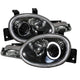 LED Halo Black Projector Headlights <br>95-99 Dodge Neon 95-99 Plymouth Neon