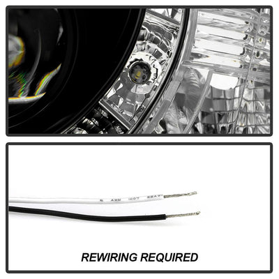 DRL Black Projector Headlights <br>04-08 Mazda 3