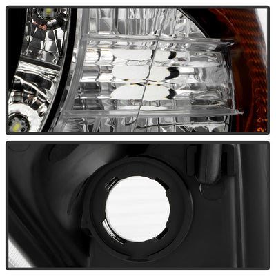 DRL Black Projector Headlights <br>04-08 Mazda 3
