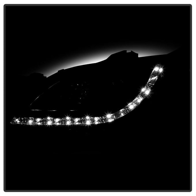 DRL Black Projector Headlights <br>04-08 Mazda 3